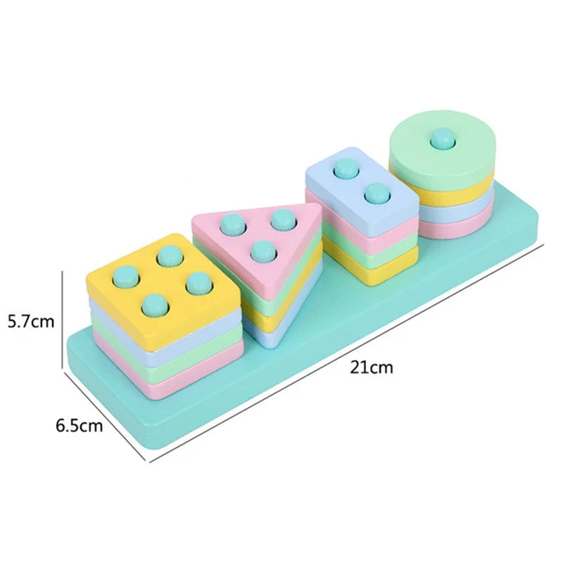Montessori Wooden Building Blocks