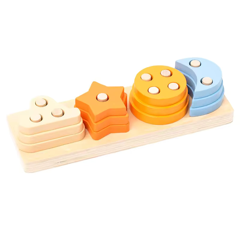Montessori Wooden Building Blocks