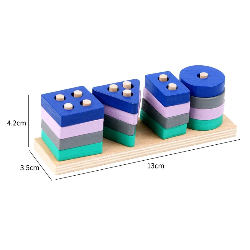 Montessori Wooden Building Blocks