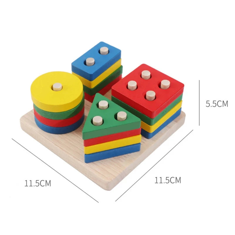 Montessori Wooden Building Blocks