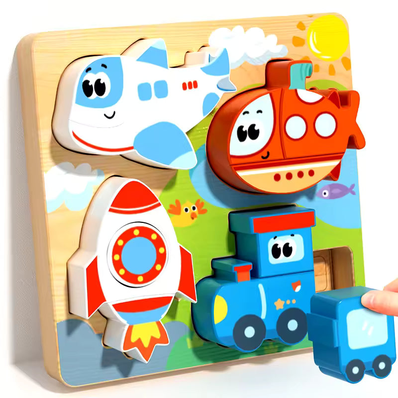 Montessori Wooden Building Blocks